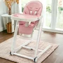 Scaun de masa, New Baby, Muka, Pliabil, Pana la 15 kg, Reglabil pe inaltime in 5 trepte, Reglare suport pentru picioare in 3 trepte, 6-36 luni, Dusty Pink - 2