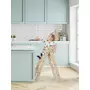 Scaun de masa pliabil din lemn MamaToyz, multifunctional si transformabil cu masuta, 6 luni - adolescent, Natur - 3