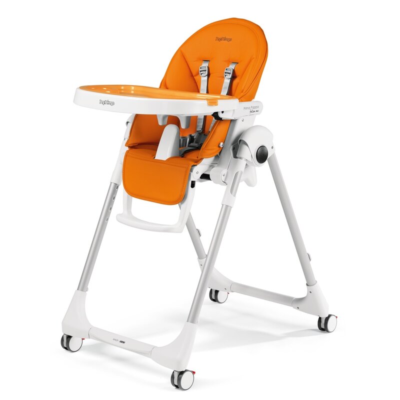 Peg perego - scaun de masa prima pappa zero follow me, arancia
