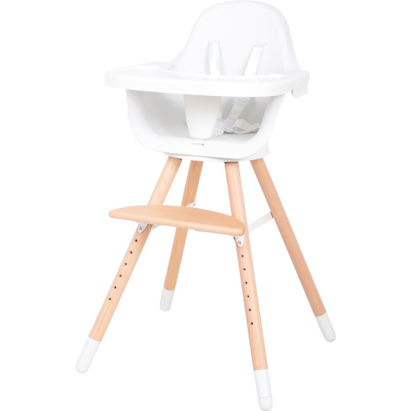 Scaun de masa reglabil, exclusive, sezut rotativ 270°, cu tavita si suport pentru picioare reglabile, freeon, white