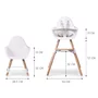 Scaun de masa reglabil in inaltime Childhome Evolu 2 Natural Alb - 3