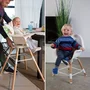 Scaun de masa reglabil in inaltime Childhome Evolu 2 Natural inchis Alb transparent - 3