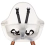 Scaun de masa reglabil in inaltime Childhome Evolu 2 Natural inchis Alb transparent - 4