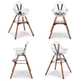 Scaun de masa reglabil in inaltime Childhome Evolu 2 Natural inchis Alb transparent - 6