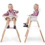Scaun de masa reglabil in inaltime Childhome Evolu 2 Natural inchis Alb transparent - 7