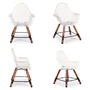 Scaun de masa reglabil in inaltime Childhome Evolu 2 Natural inchis Alb transparent - 8