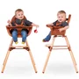 Scaun de masa reglabil in inaltime Childhome Evolu 2 Natural Ruginiu - 5