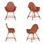 Scaun de masa reglabil in inaltime Childhome Evolu 2 Natural Ruginiu - 7