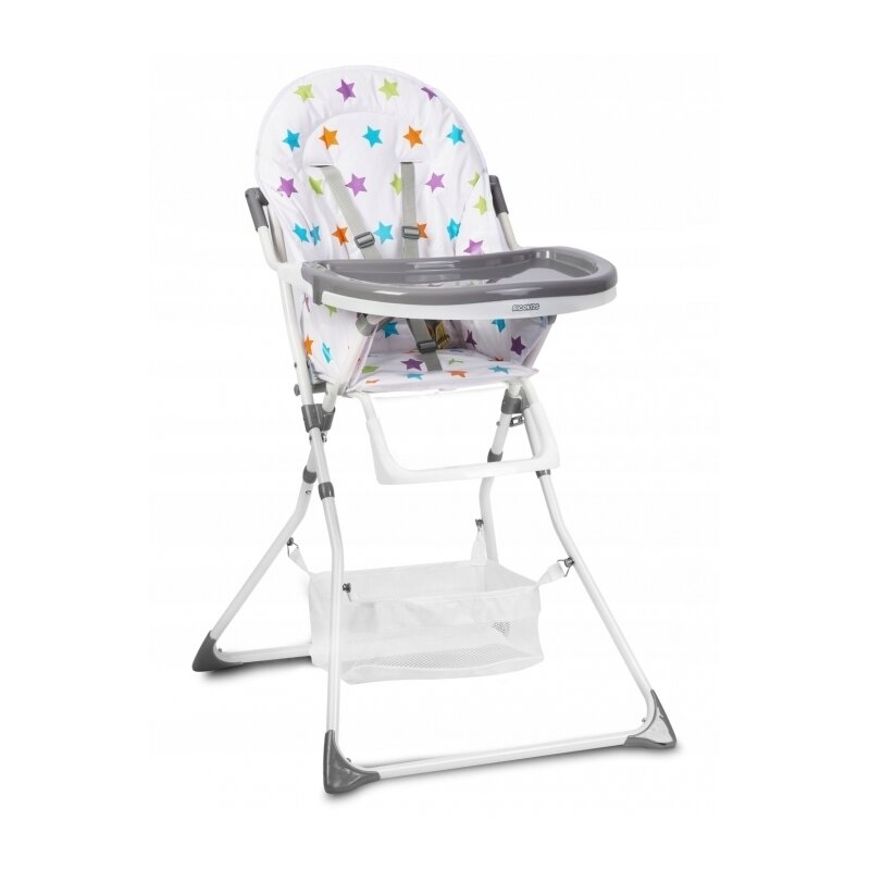 Ricokids - scaun de masa fix eldo stele , pliabil, alb/gri