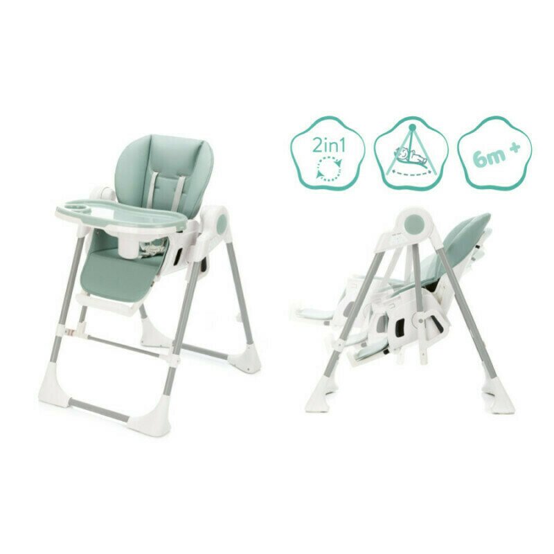 Fillikid - scaun de masa multifunctional henry menta cu muzica, leagan, verde