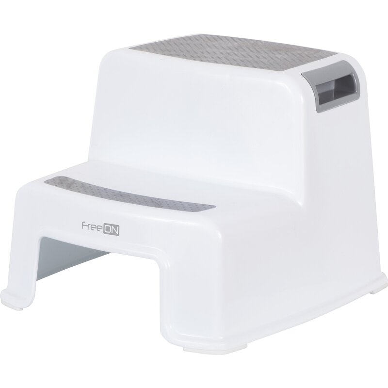 Scaunel Inaltator, FreeON, Pentru WC, In Doua Trepte, Suprafata antiderapanta, White & Grey