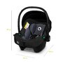 Scoica auto, Lionelo, i-Size Astrid, Include baza Isofix, 0-13 Kg, 40-87 cm, Cu maner si capotina reglabile, Cu protectie laterala avansata, Salteluta confortabila,  Testat ADAC, Conform cu R129, Negru/Gri - 11
