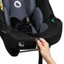 Scoica auto, Lionelo, i-Size Astrid, Include baza Isofix, 0-13 Kg, 40-87 cm, Cu maner si capotina reglabile, Cu protectie laterala avansata, Salteluta confortabila,  Testat ADAC, Conform cu R129, Negru/Gri - 17
