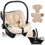 Scoica auto, Lionelo, i-Size Astrid, Include baza Isofix, 0-13 Kg, 40-87 cm, Cu maner si capotina reglabile, Cu protectie laterala avansata, Salteluta confortabila, Testat ADAC, Conform cu R129, Bej - 21