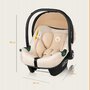 Scoica auto, Lionelo, i-Size Astrid, Include baza Isofix, 0-13 Kg, 40-87 cm, Cu maner si capotina reglabile, Cu protectie laterala avansata, Salteluta confortabila, Testat ADAC, Conform cu R129, Bej - 23