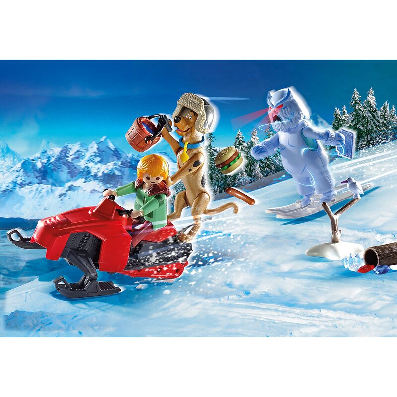 Playmobil - set de constructie aventuri cu fantoma zapezii , scooby doo