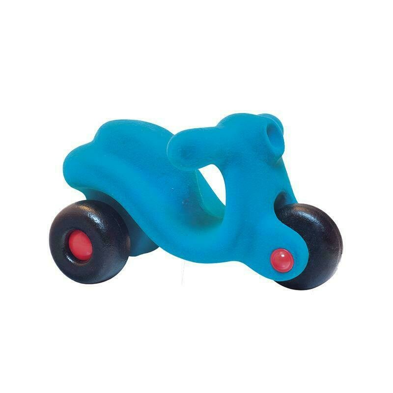 Rubbabu - motocicleta scooter din cauciuc, turcoaz