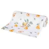 Scutec din bambus, Bocioland, Pears, Material certificat Oeko Tex Standard 100, Dimensiune mare, 75x75 cm, Multicolor