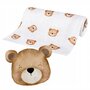 Scutec din bambus, Bocioland, Teddy Bear, Material certificat Oeko Tex Standard 100, Dimensiune mare, 75x75 cm, Multicolor - 2