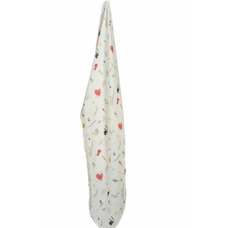 Sevibebe - scutec muselina cute insects 100x120 cm