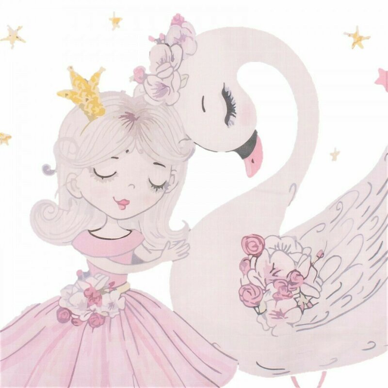 Sevibebe - scutec muselina swan bumbac 90x90 cm