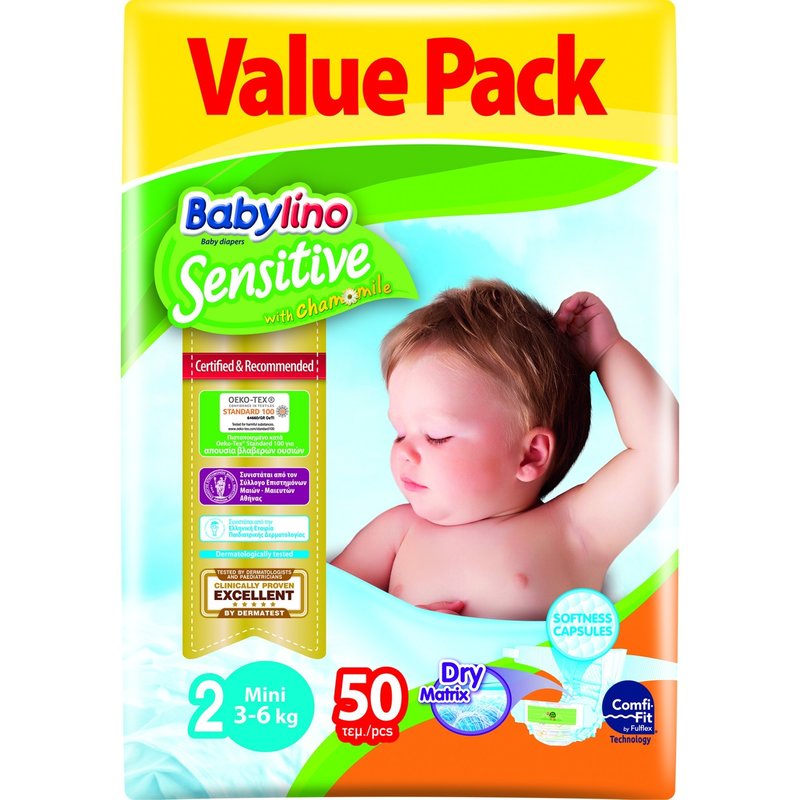 Babylino - Scutece Sensitive Economy N2 3-6kg/50 buc