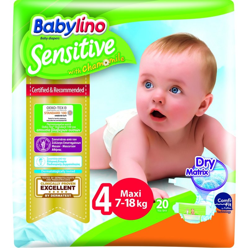 Babylino - Scutece Sensitive N4 7-18kg/20 buc