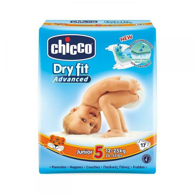 Chicco - Scutece Dry Fit Advanced Junior, nr.5, 12-25kg, 17buc