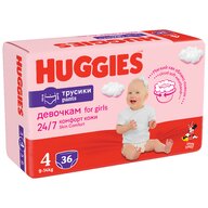Huggies - Pants D Jumbo (nr 4) Girl 36 buc, 9-14 kg