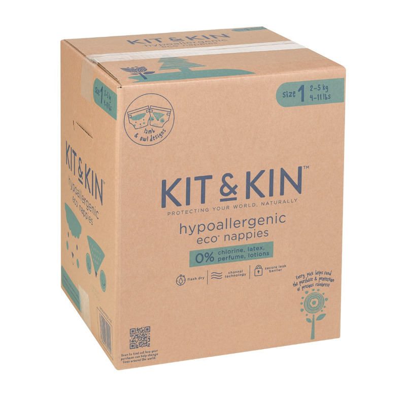 Scutece Hipoalergenice Eco Kit&Kin Marimea 1 2-5 kg 152 buc