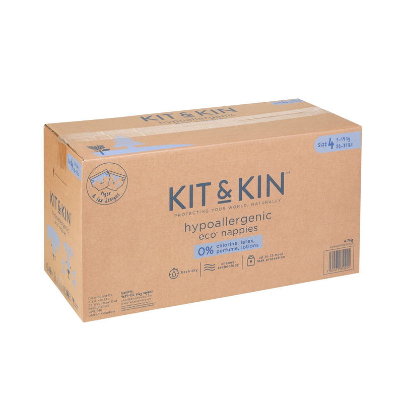 Scutece Hipoalergenice Eco Kit&Kin Marimea 4 9-14 kg 128 buc