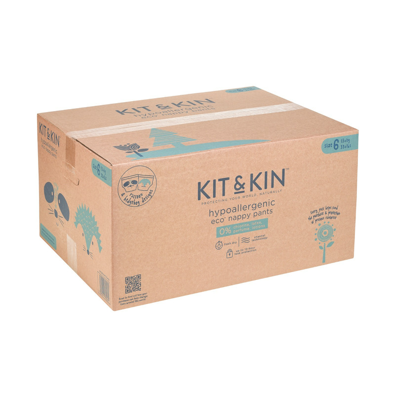 Scutece Hipoalergenice Eco Kit&Kin Chilotel XL6 Marimea 6 15 kg+ 108 buc