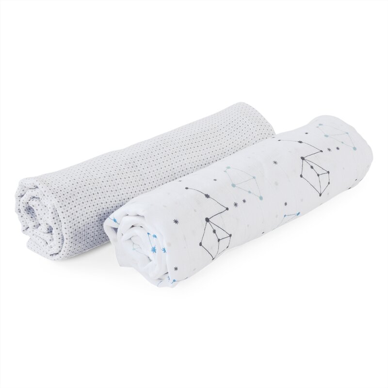 Chicco - scutece muselina , set 2buc, zodiac, 0+luni