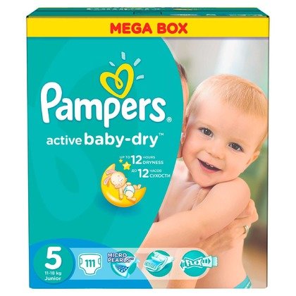 Scutece Pampers Active Baby 5 Junior Mega Pack 111 buc