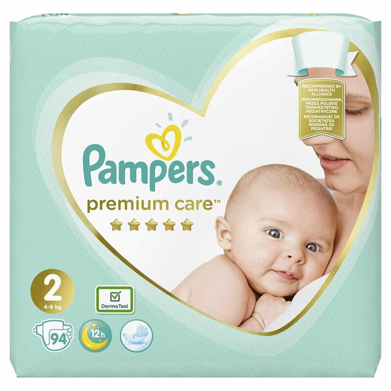 Pampers - Scutece Premium Care 2, Jumbo Pack, 94 buc