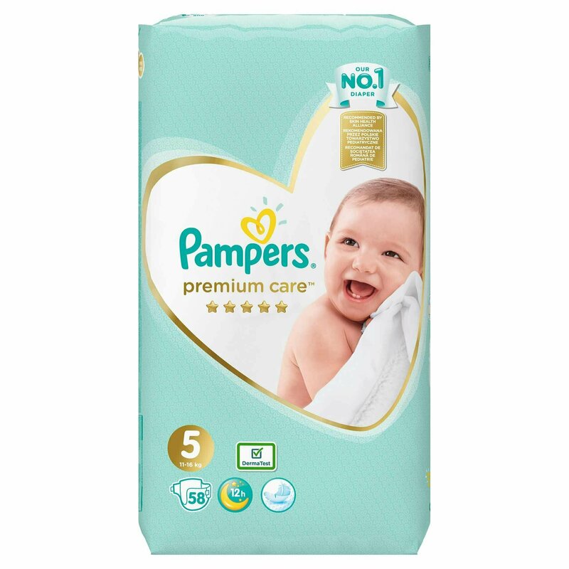 Pampers - Scutece Premium Care 5 Jumbo Pack 58 buc