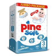 Scutece pentru bebelusi Pine Soft - Pachet Jumbo - Pine Midi 4-9 kg x 84 buc
