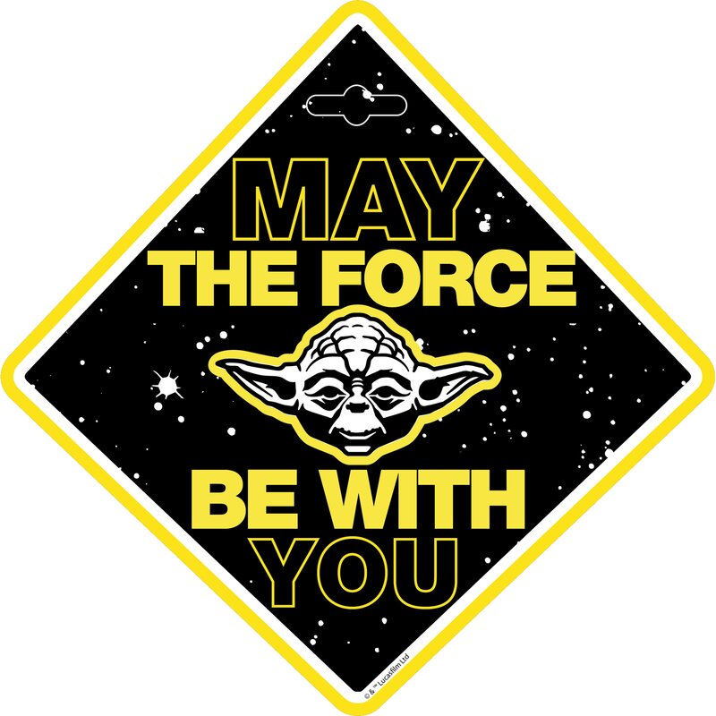 Seven - semn de avertizare baby on board star wars yoda