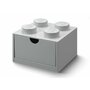 Cutie depozitare jucarii, Lego, Sertar de birou 2x2 Gri - 1