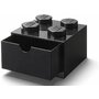Cutie depozitare jucarii, Lego, Sertar de birou 2x2 Negru - 2
