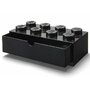 Cutie depozitare jucarii, Lego, Sertar de birou 2x4 Negru - 2