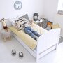 Woodies safe dreams - Sertar depozitare cu capac pentru patut copii Woodies 140 70 cm. alb - 3