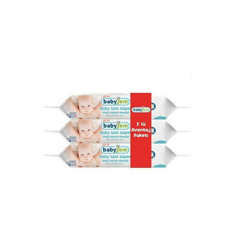 Babyjem - servetele umede , 3 pachete x 56, 168 buc