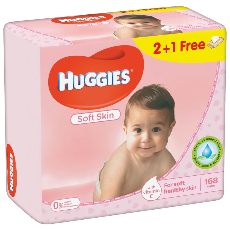Huggies - BW Soft Skin Triplo 2+1 (56x3)