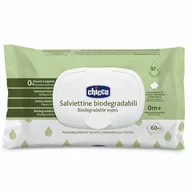 Servetele umede biodegradabile 60 buc, Chicco, 97% apa, Fara parfum, 0 luni+