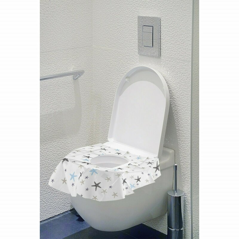 husa biodegradabila pentru toaleta de unica folosinta Set 10 protectii igienice, BabyJem, De unica folosinta, Pentru colac toaleta, Multicolor