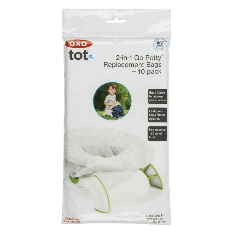 Oxo tot - set 10 pungi absorbante 2 in 1, pentru olita calatorii, transparent