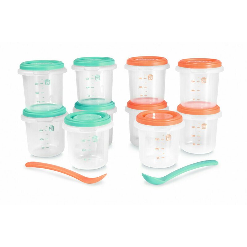 Miniland - set 10 recipiente ermetice 250 ml mediteranean