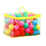 Set 100 de bile multicolore pentru piscina uscata sau cort, Soft Balls, 6 cm, din material plastic moale - 3