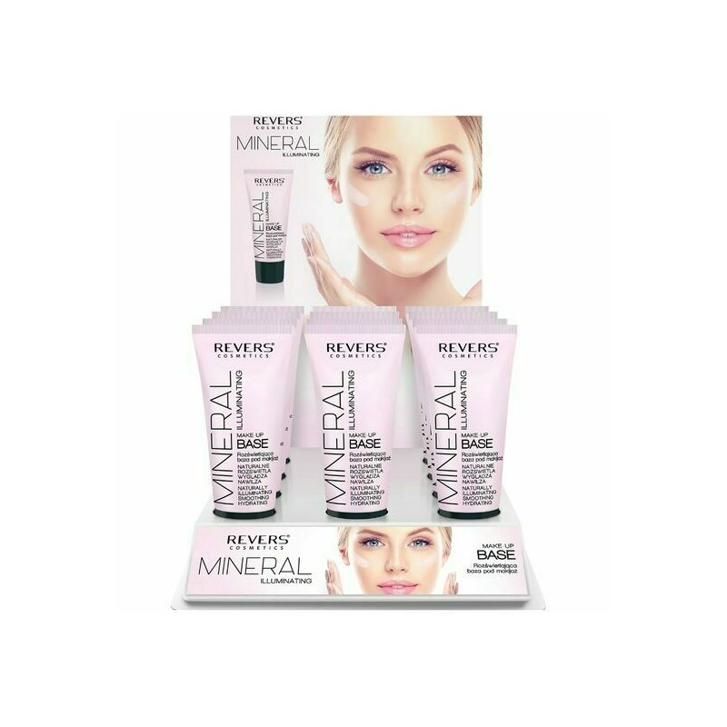 Revers - Set 12 bucati baza iluminatoare pentru machiaj cu minerale, Mineral Perfect, , 30 ml